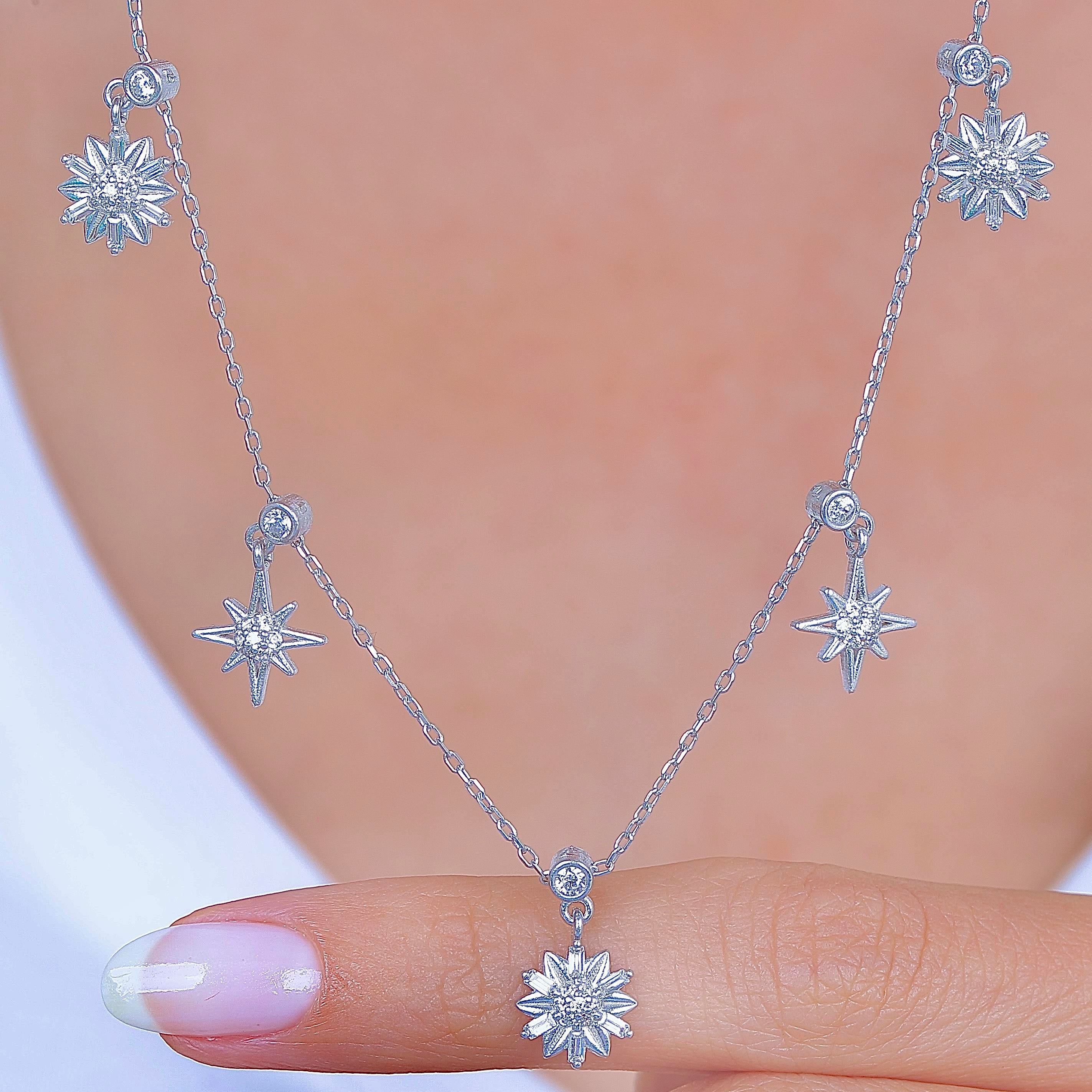 Northern Sun Luck Silver Choker Necklace