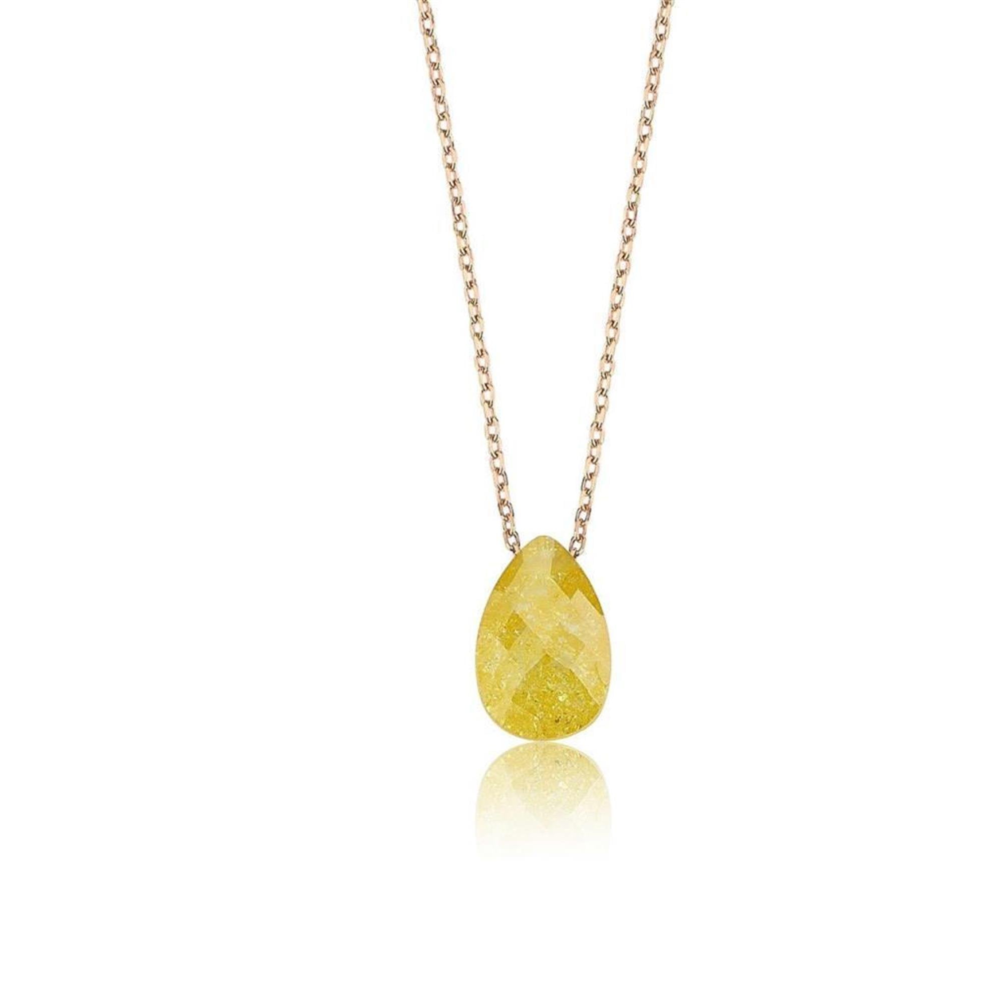 November Birthstone Rose Gold Necklace