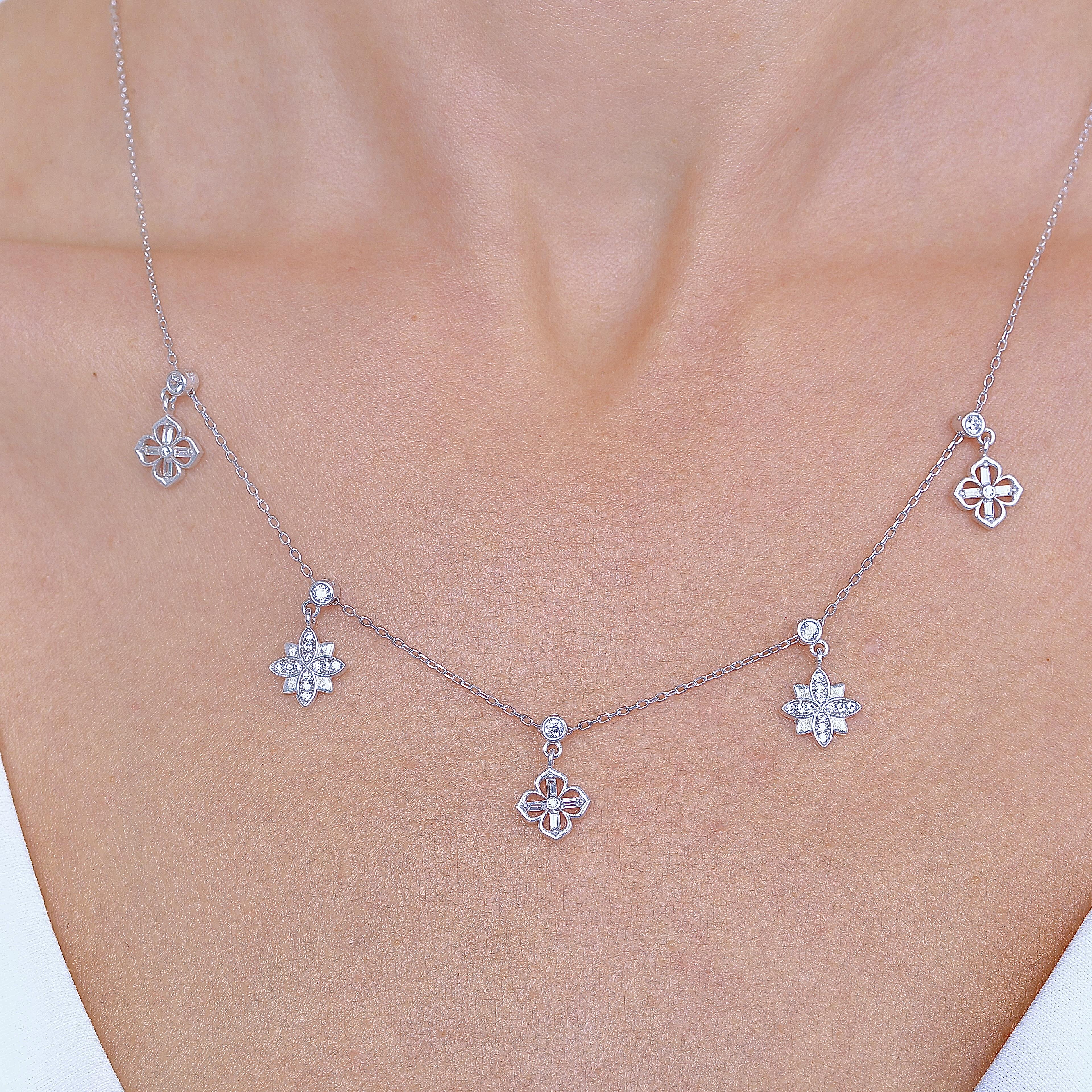 Lotus Nobility Lucky Silver Choker Necklace