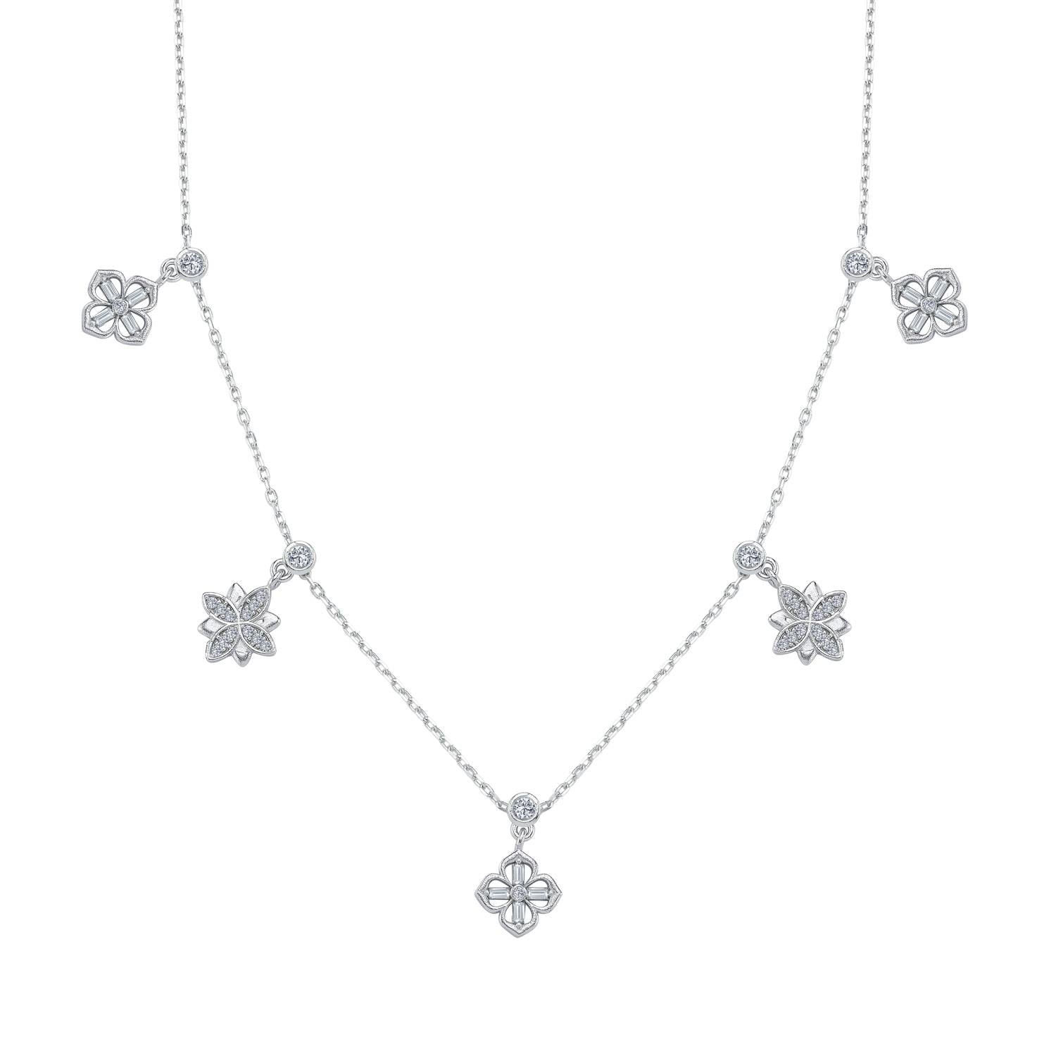 Lotus Nobility Lucky Silver Choker Necklace
