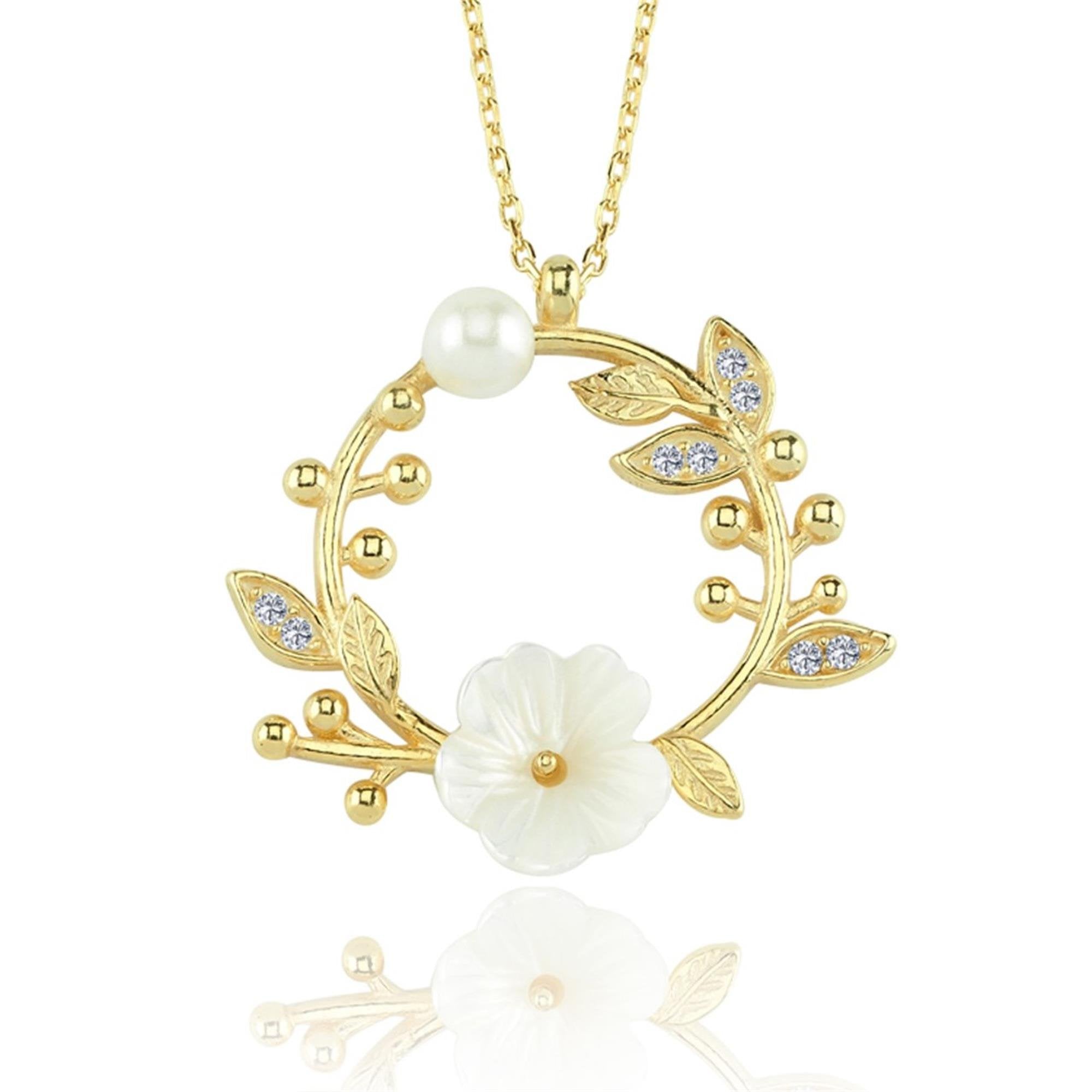 Dainty Magnolia Flowers Gold Plated Bracelet