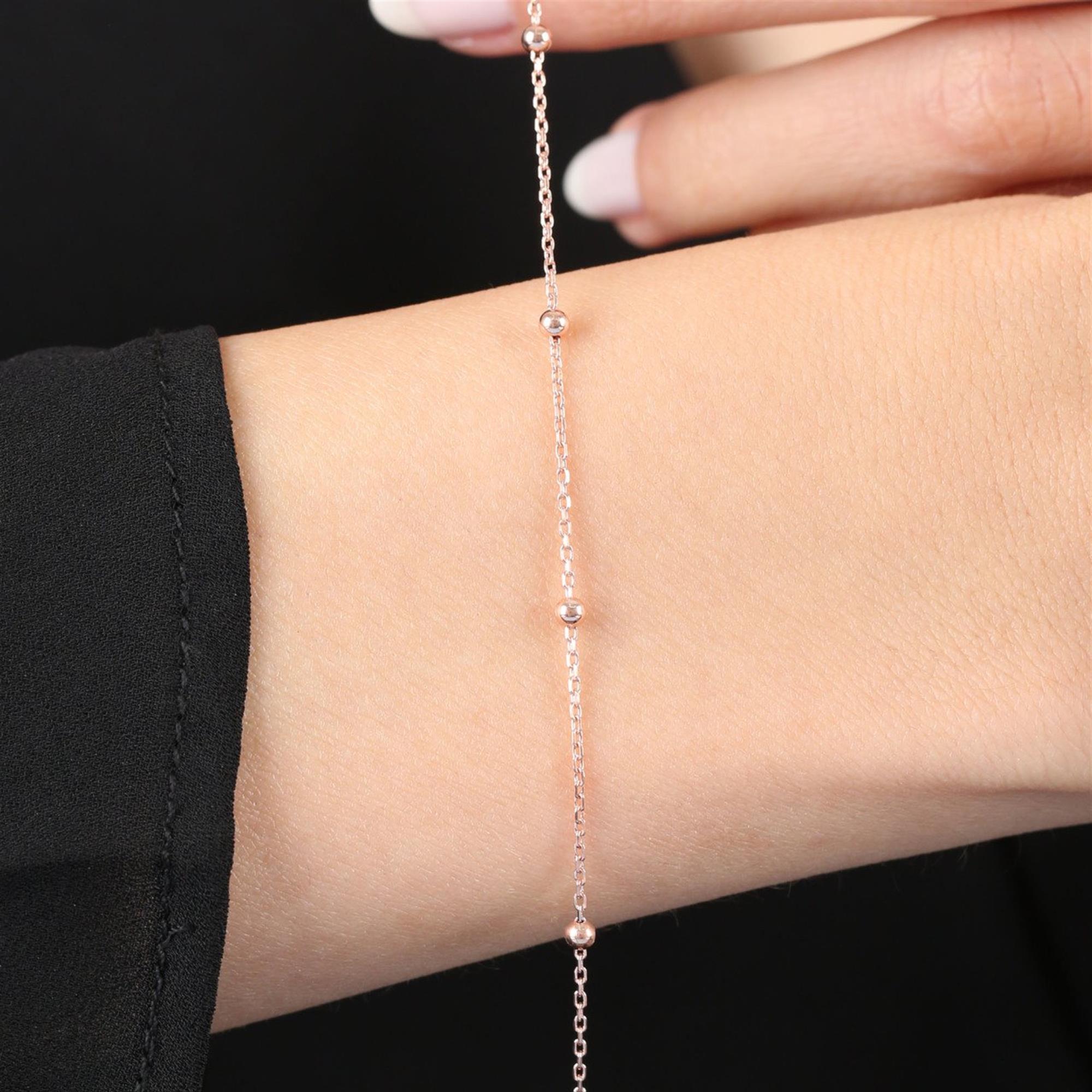 Minimalist 925 Sterling Silver Satellite Chain Bracelet