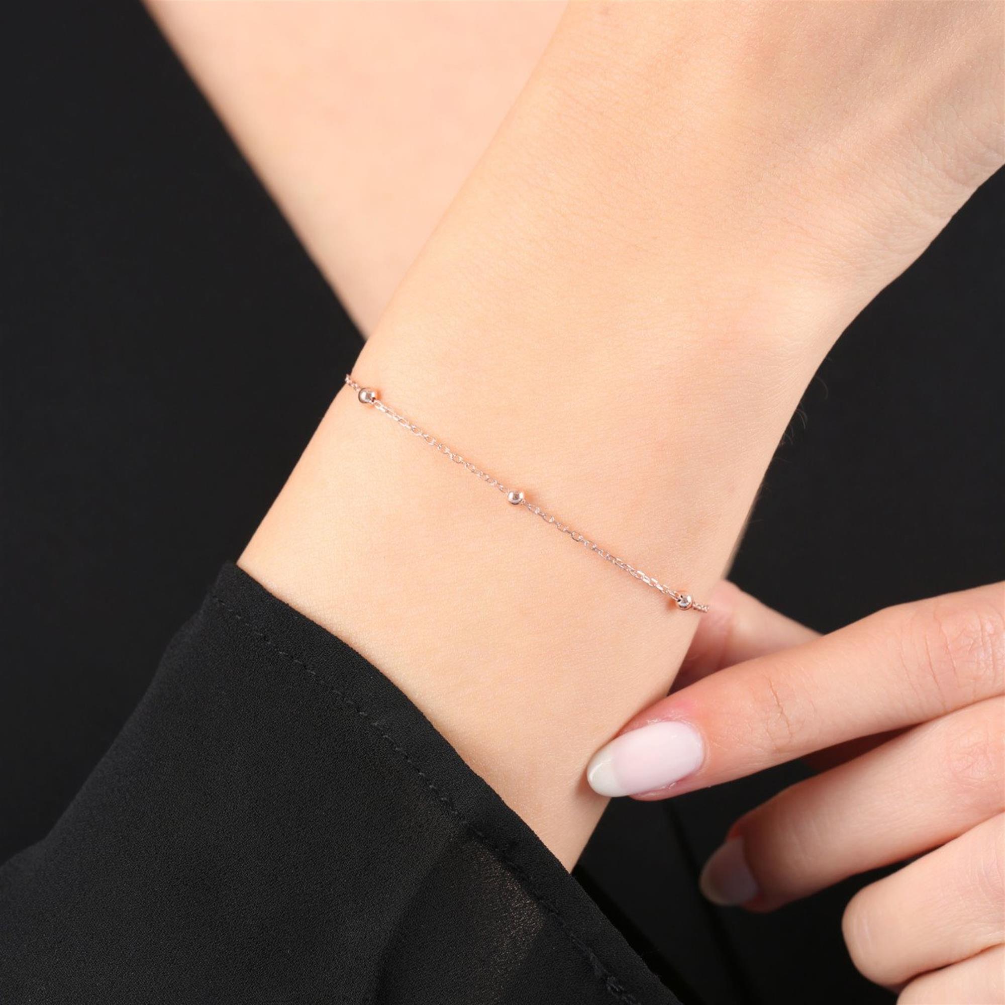 Minimalist 925 Sterling Silver Satellite Chain Bracelet