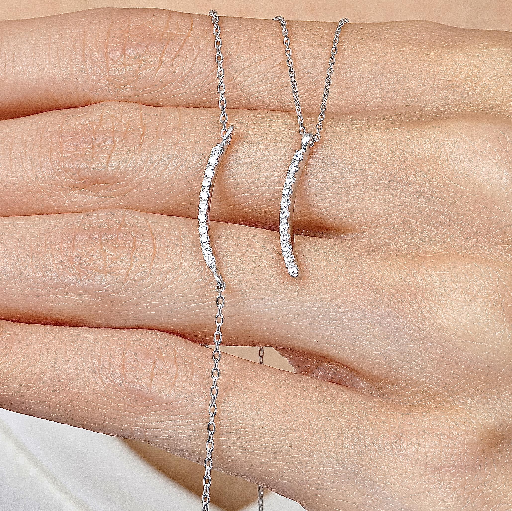 Diamond Setting Wave Silver Double Jewelry Set