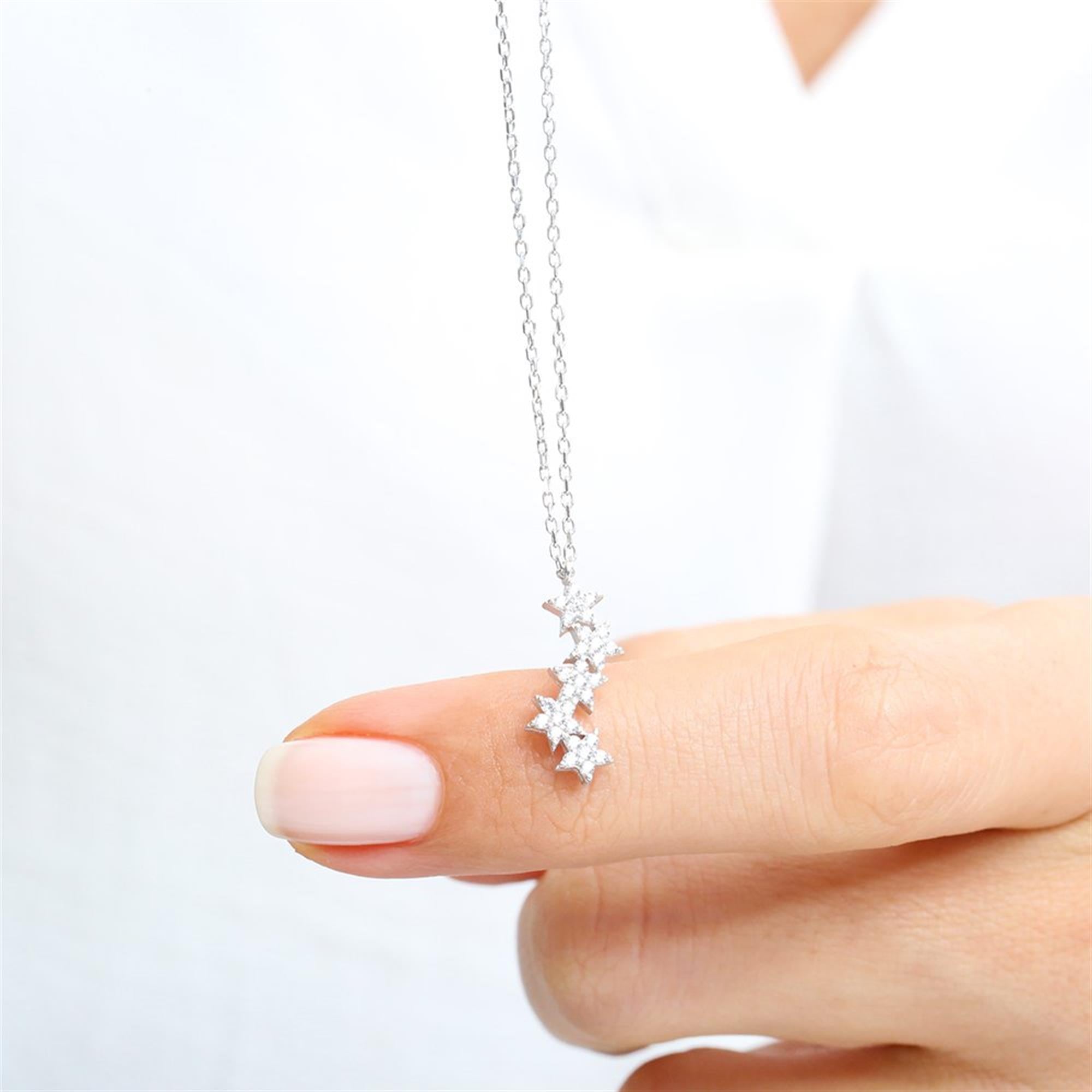 Diamond Asymmetric Starfall Necklace