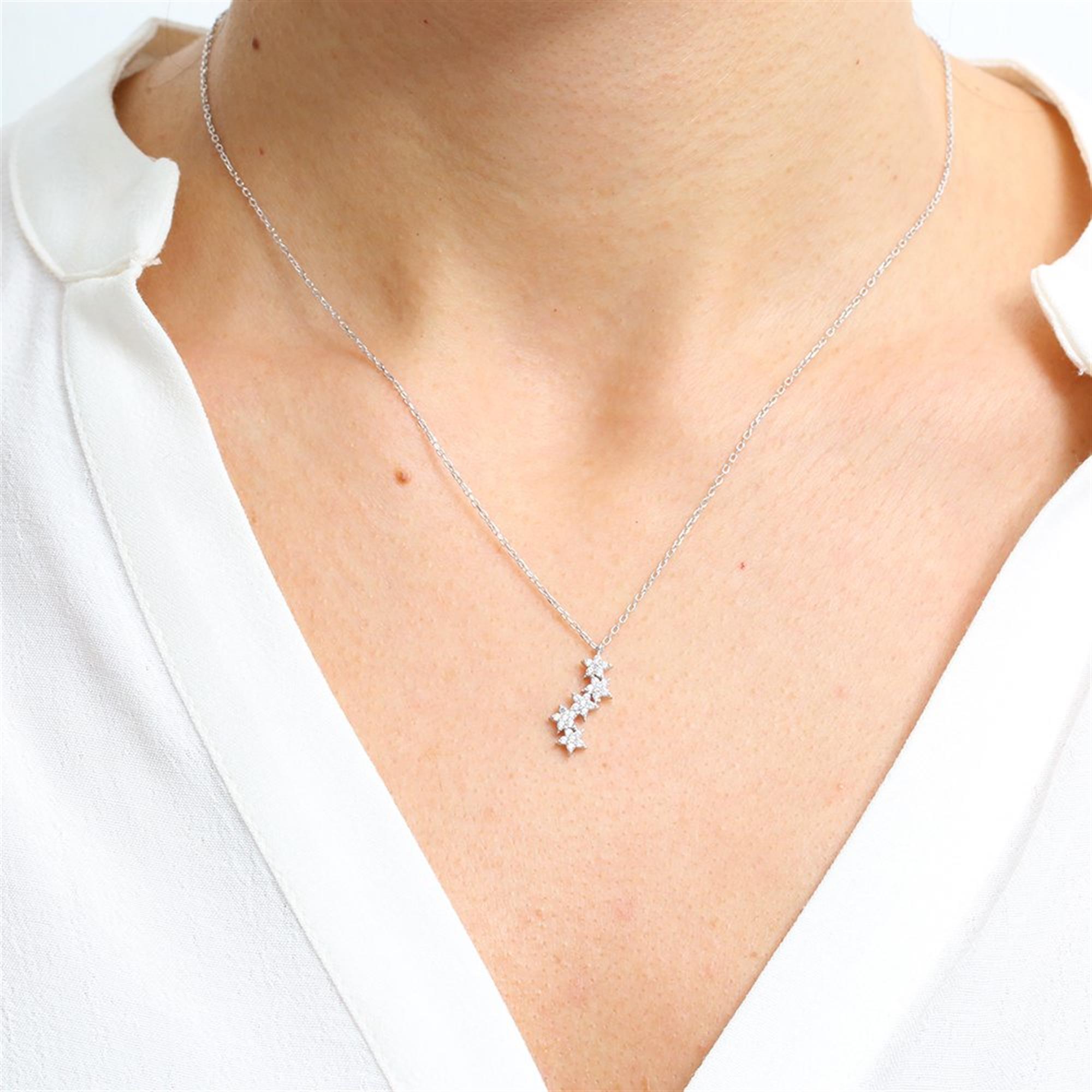 Diamond Asymmetric Starfall Necklace