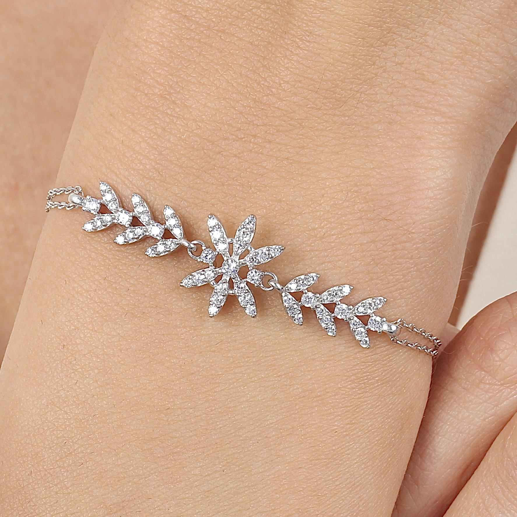 Diamond Setting Drop Sparkle Silver Triple Set