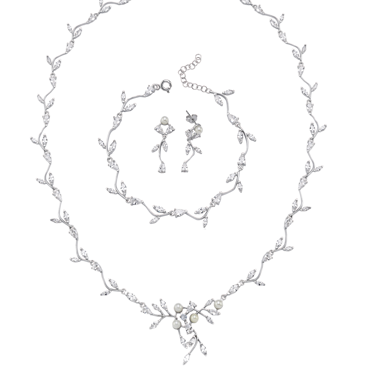 Diamond Setting Stone Love Story Waterway Set