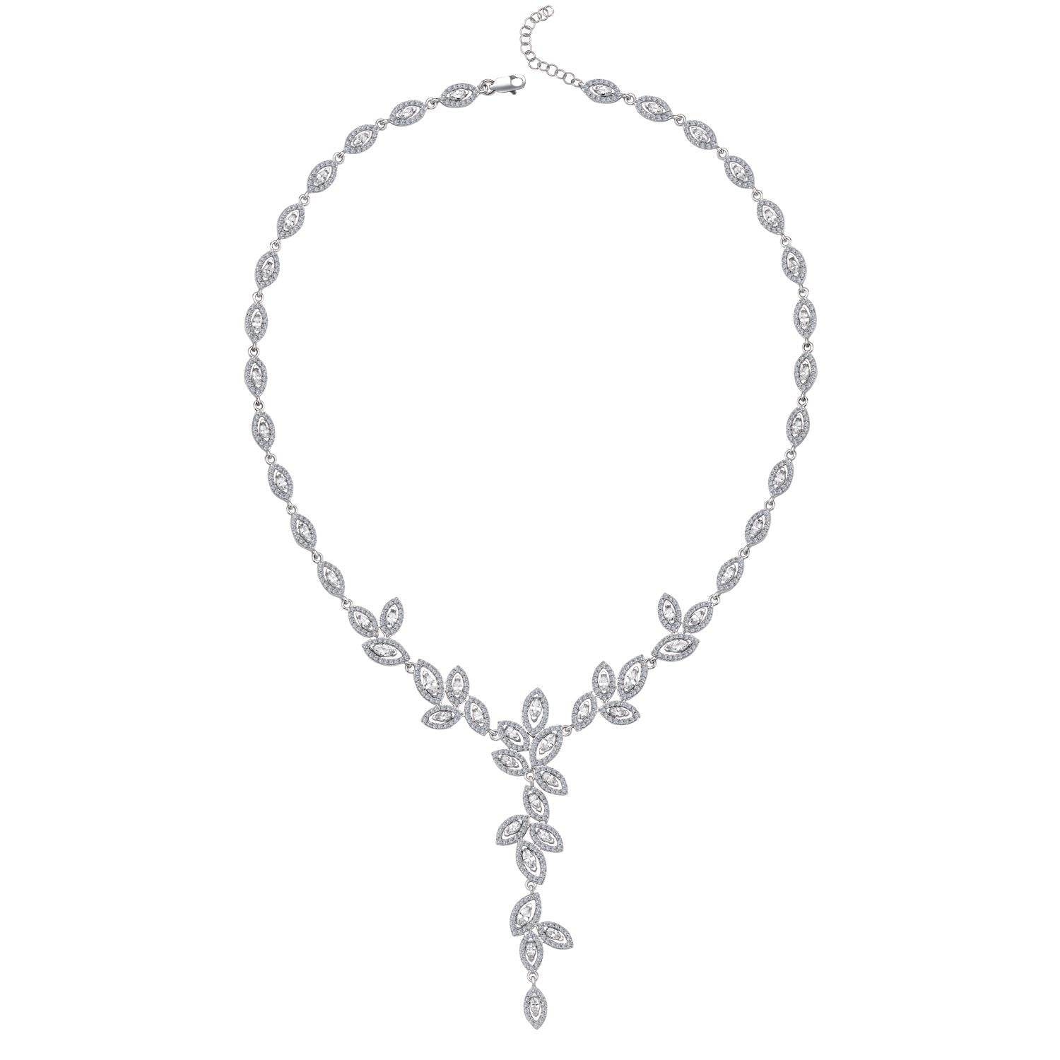 Diamond Full Stone Silver First Dance Waterway Set