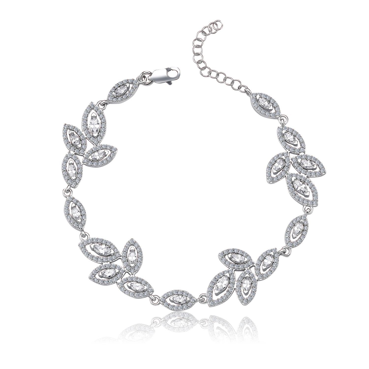 Diamond Full Stone Silver First Dance Waterway Set