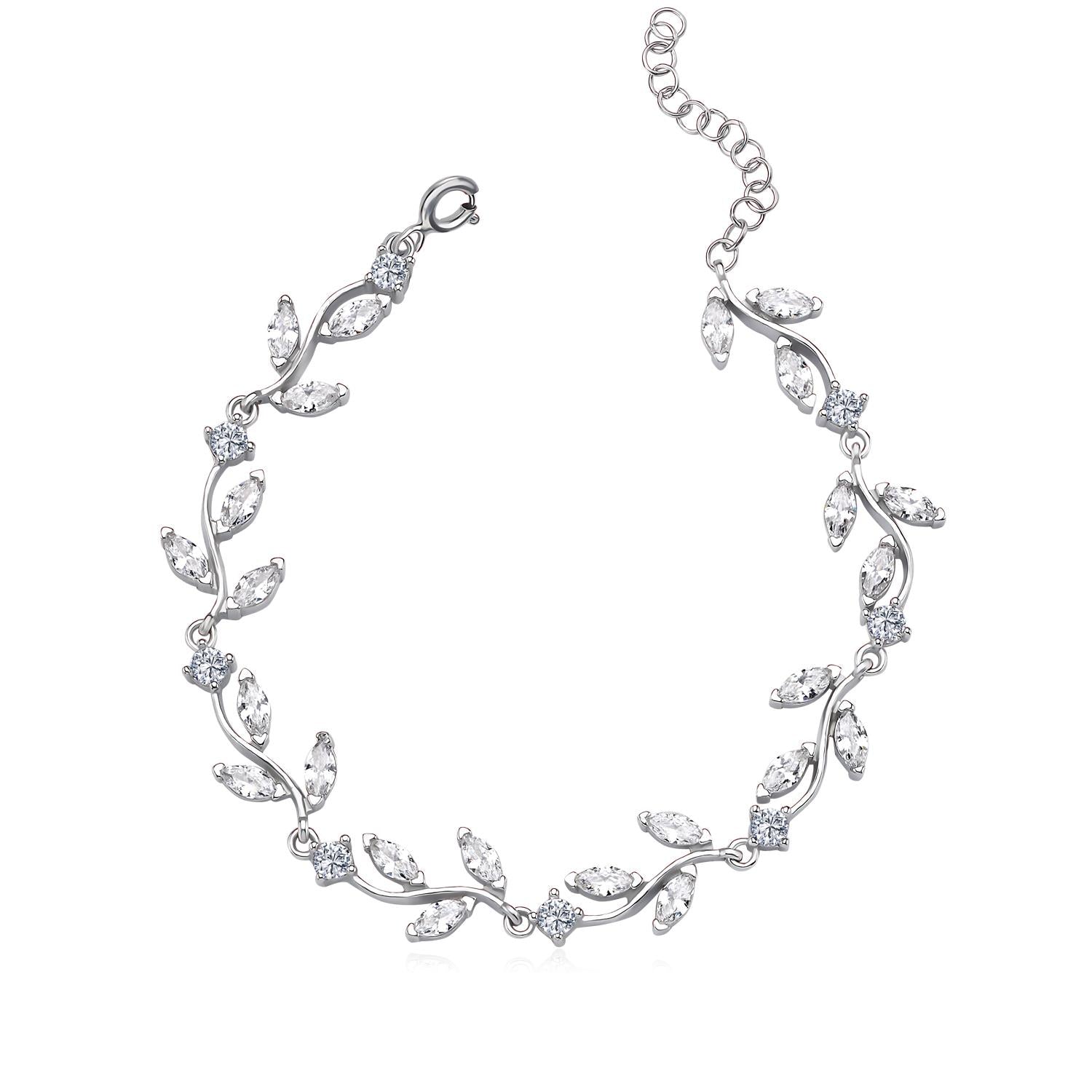 Diamond Full Stone Silver Melody Waterway Set