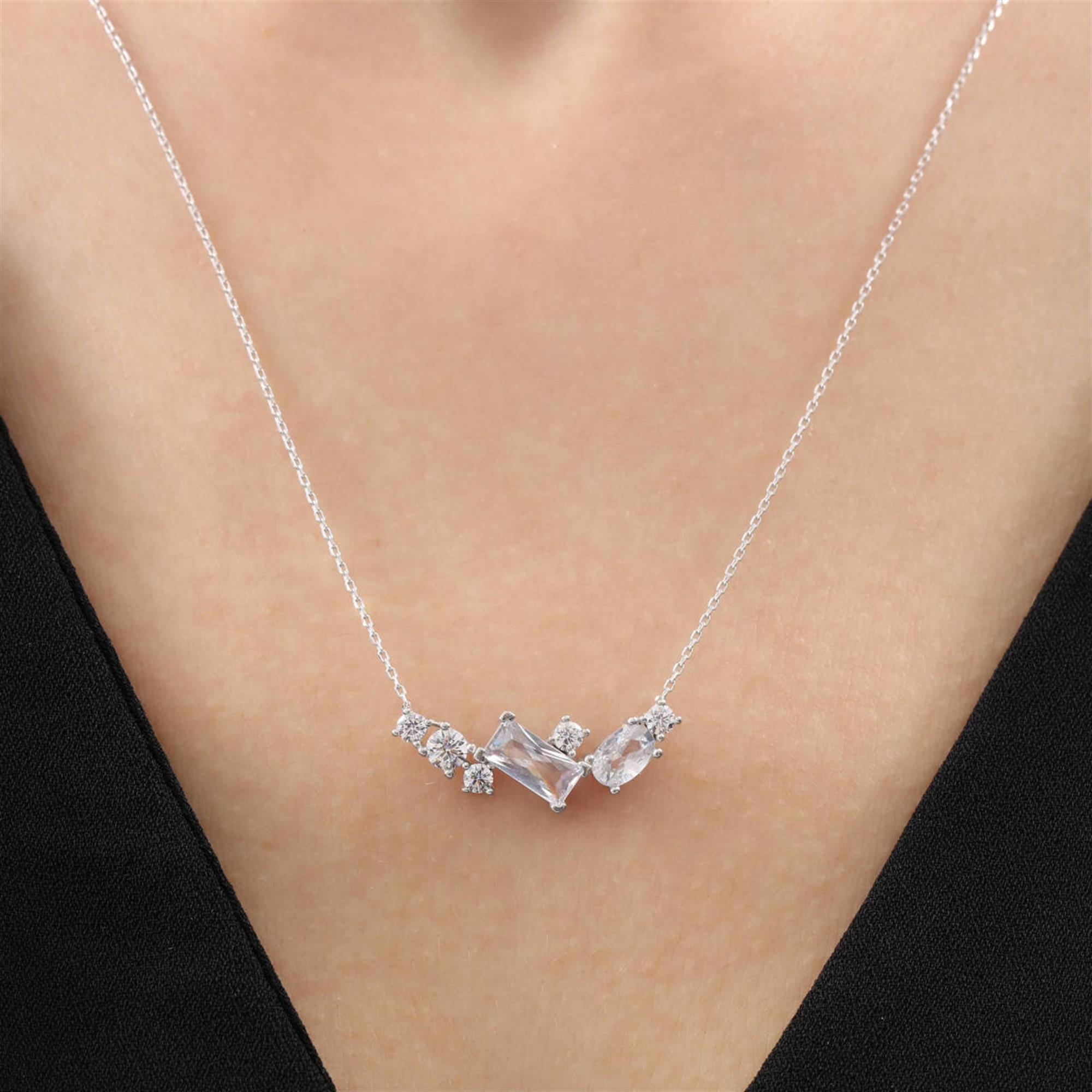 Diamond Geometric Design Sparkle Necklace
