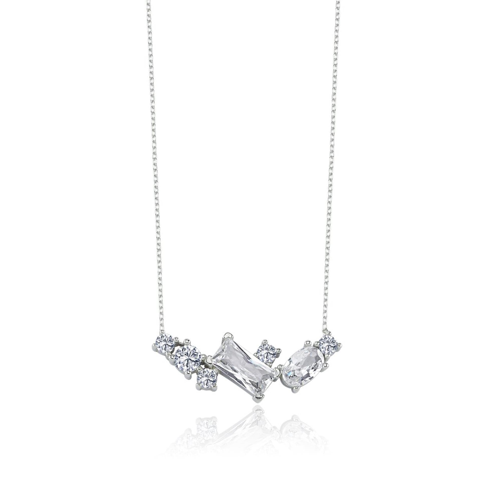 Diamond Geometric Design Sparkle Necklace