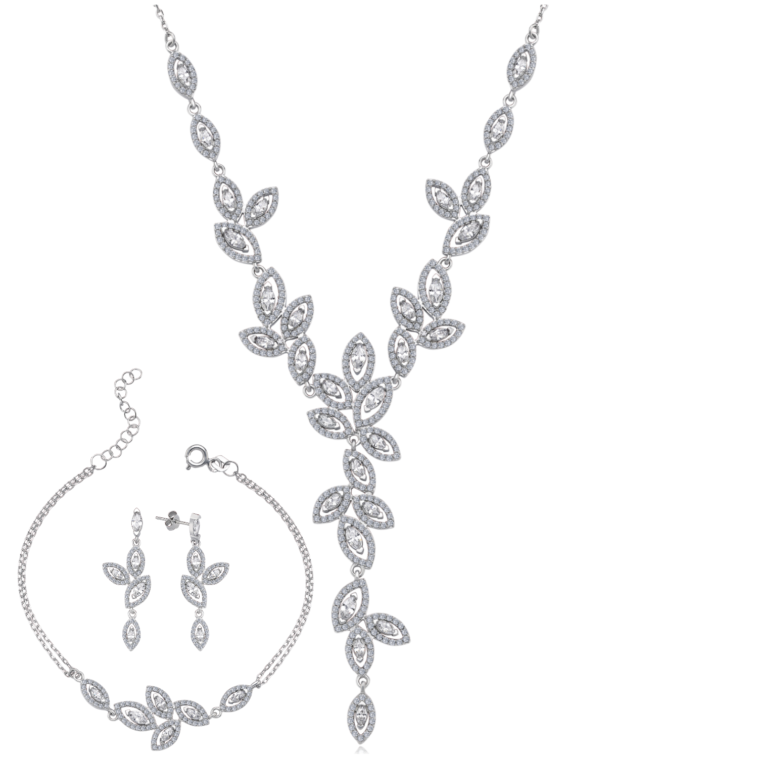 Diamond Silver First Dance Waterway Set