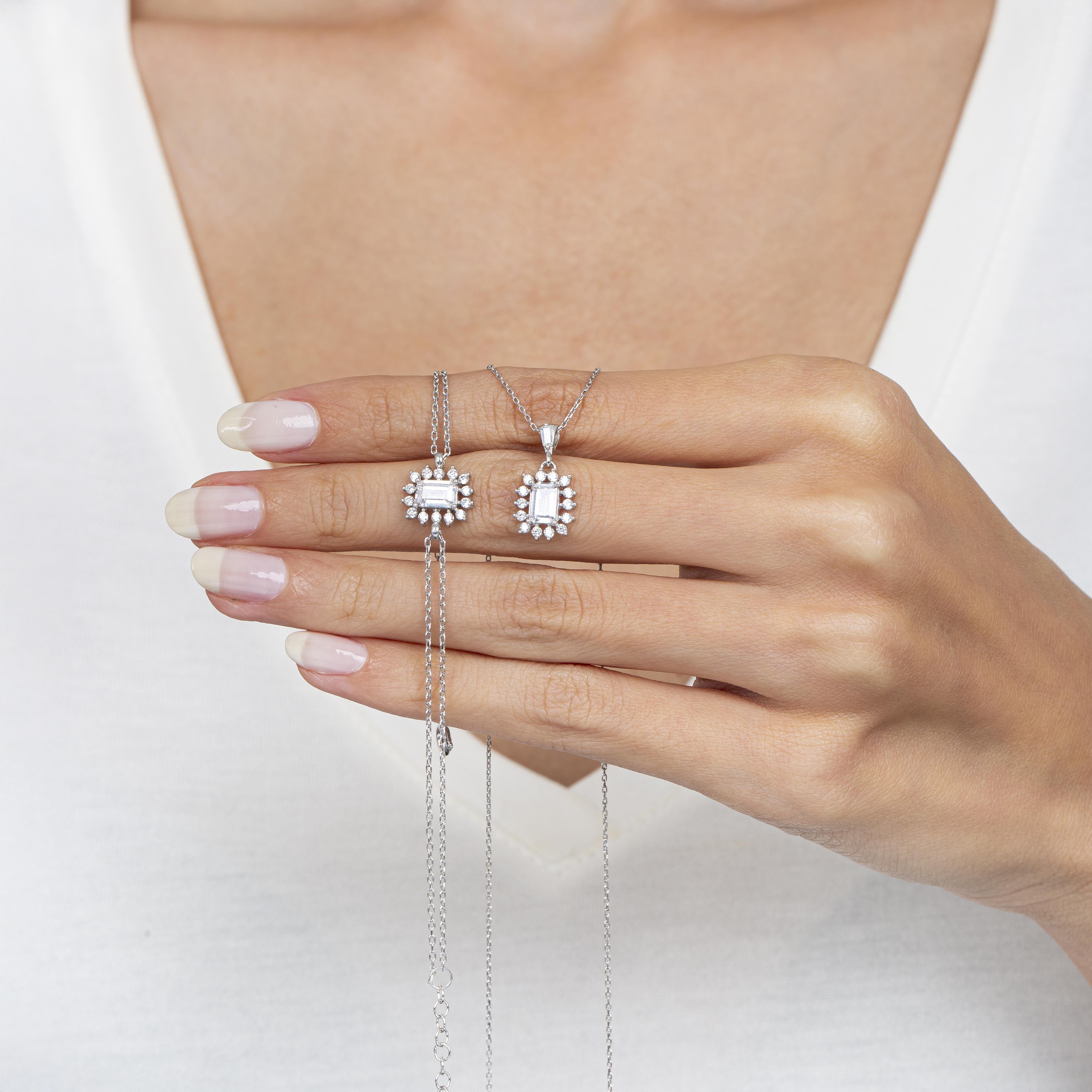 Diamond Sparkling Elegance Sun Simplicity Seal Silver Jewelry Set