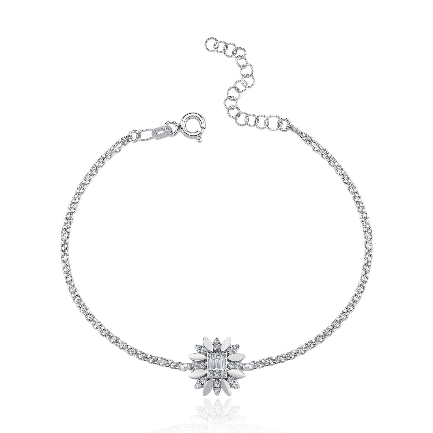 Diamond Sparkling Radiant Sunburst Bracelet