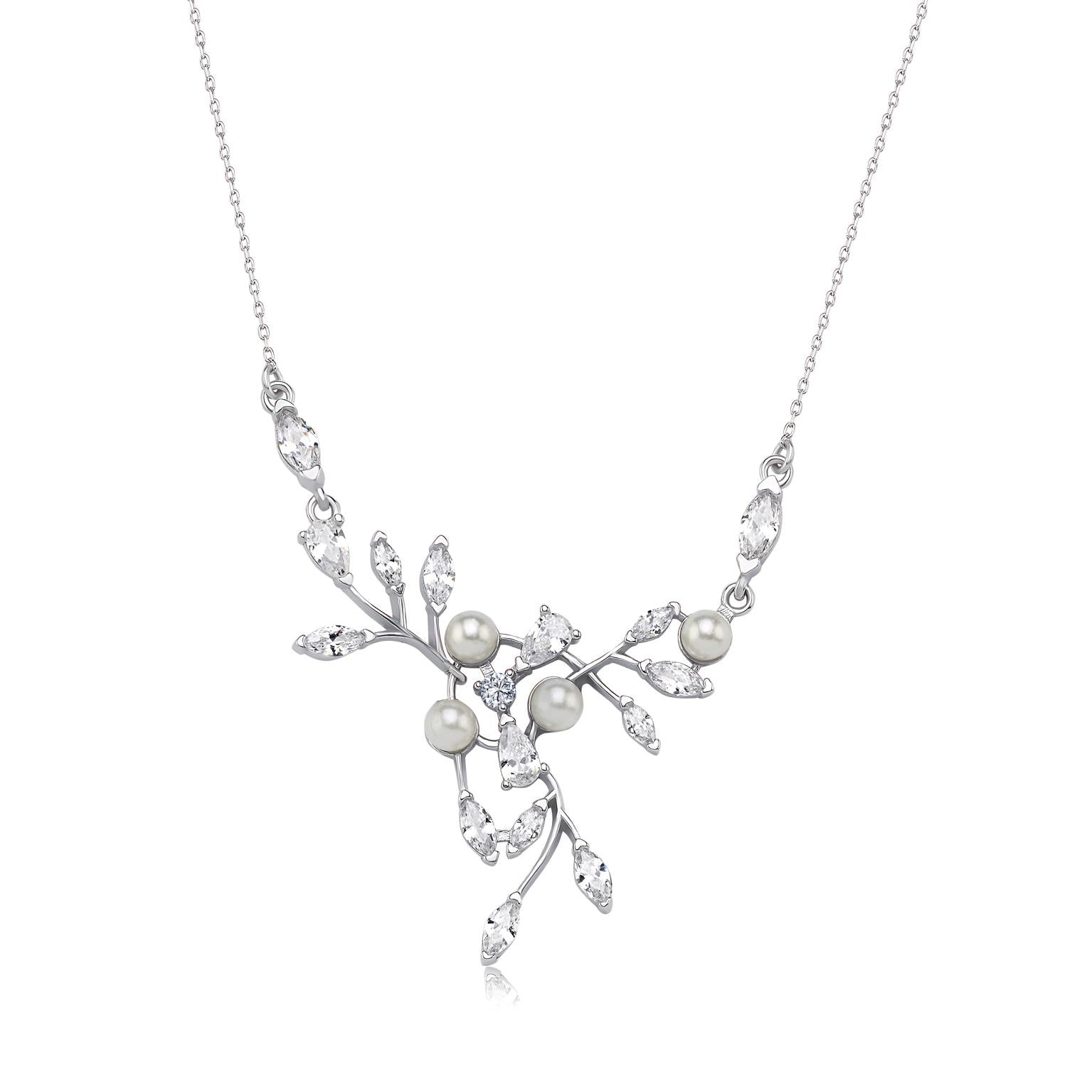 Diamond Elegant Love Story Silver Waterway Set
