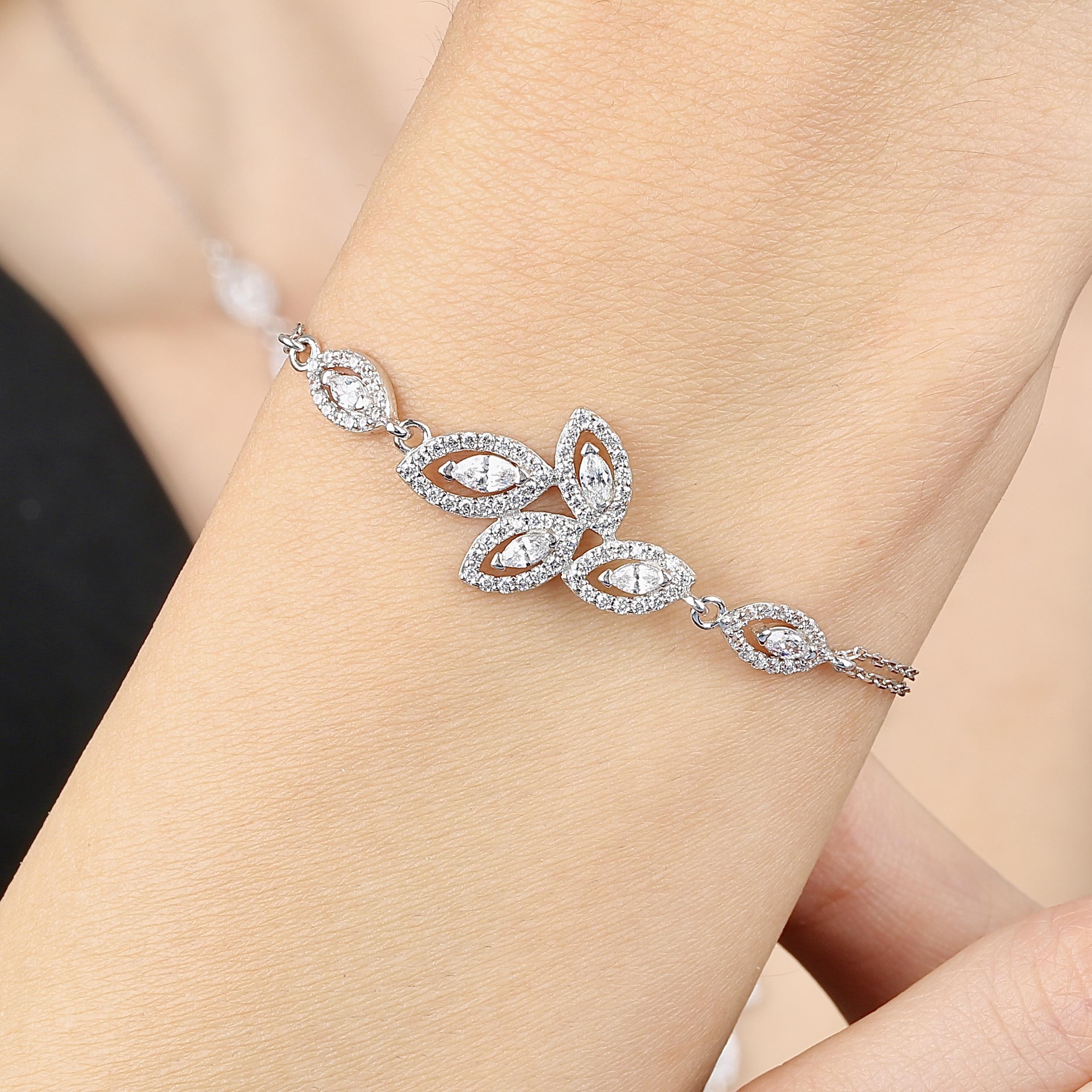 Diamond Setting Elegant Silver First Dance Waterway Set