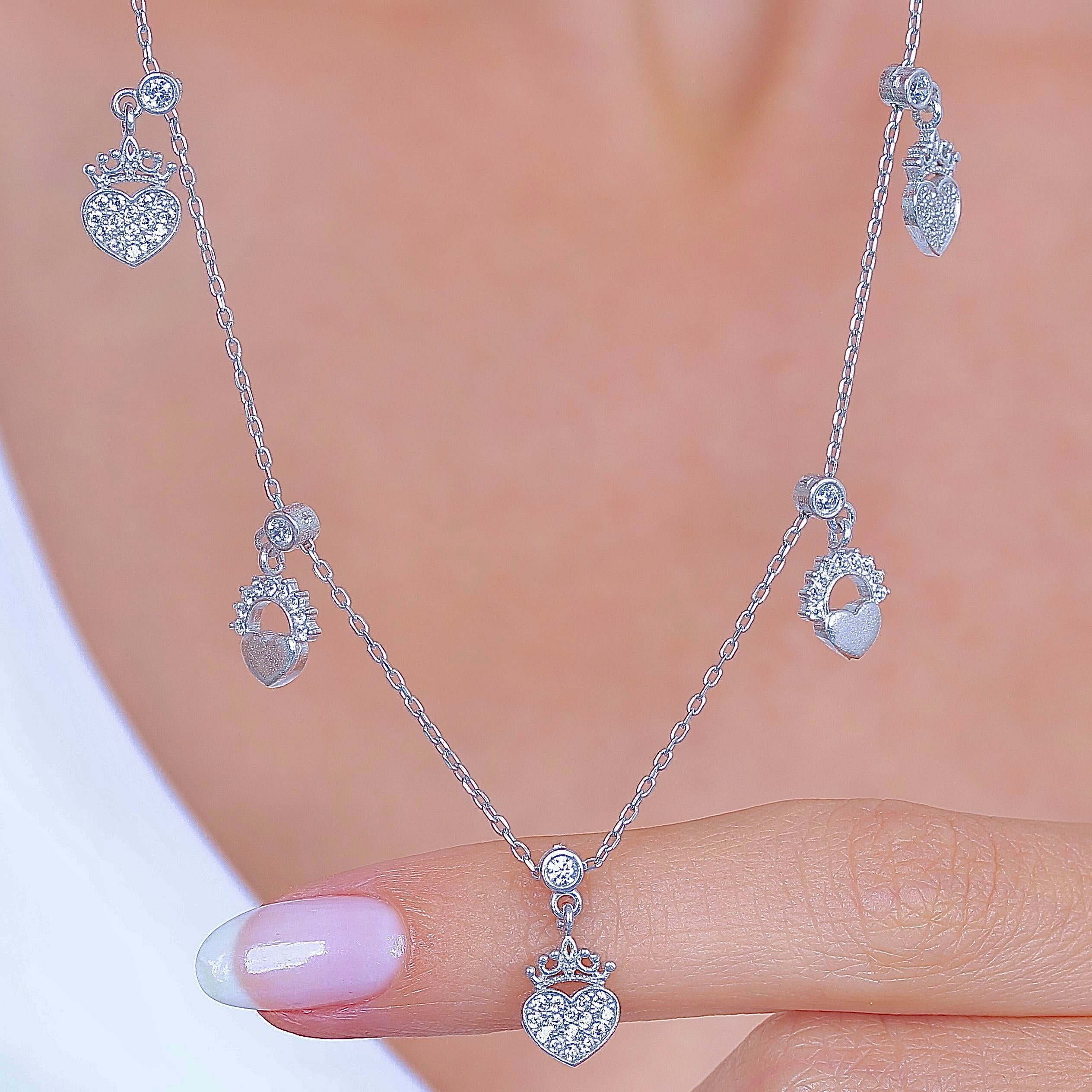Love Dance Lucky Silver Choker Necklace