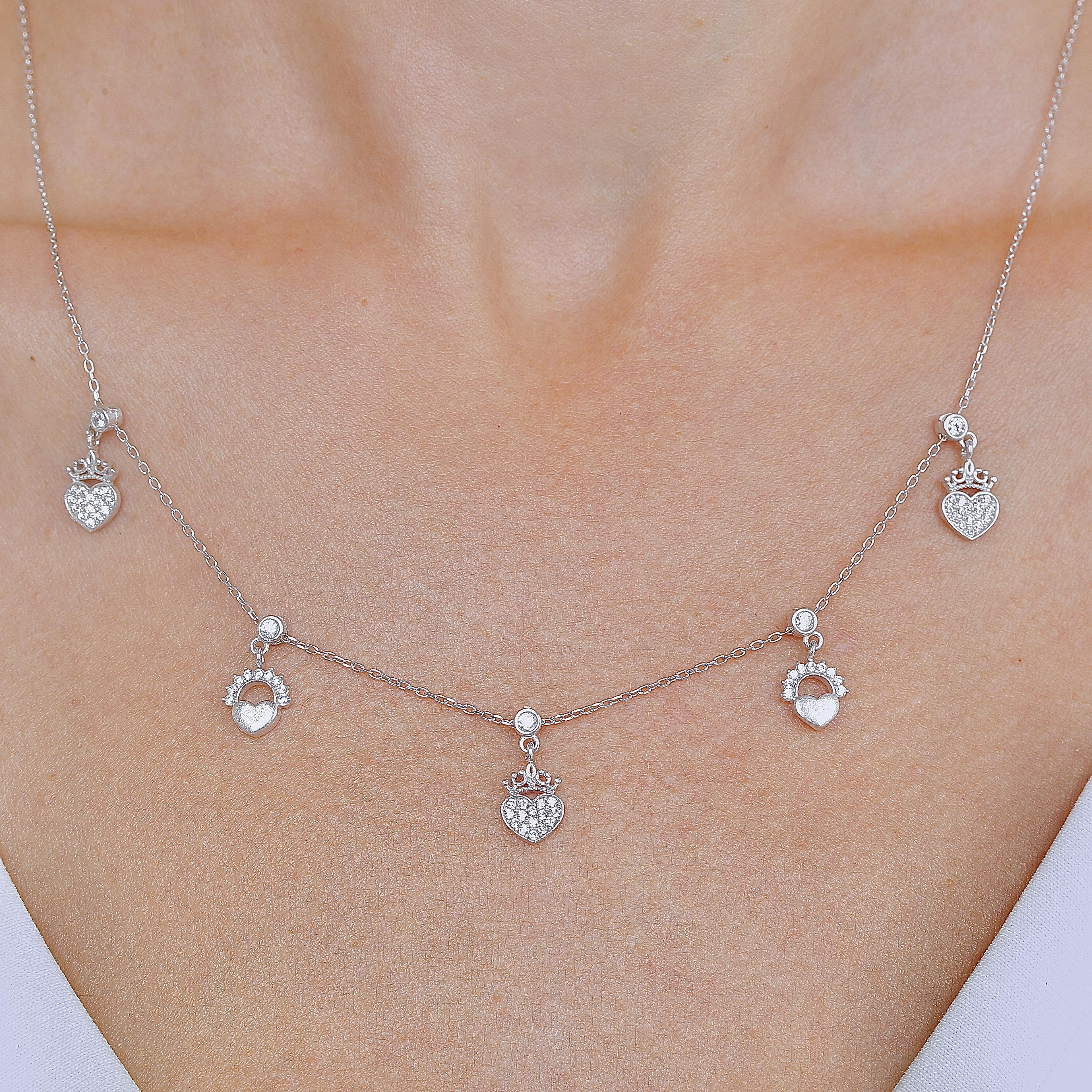Love Dance Lucky Silver Choker Necklace