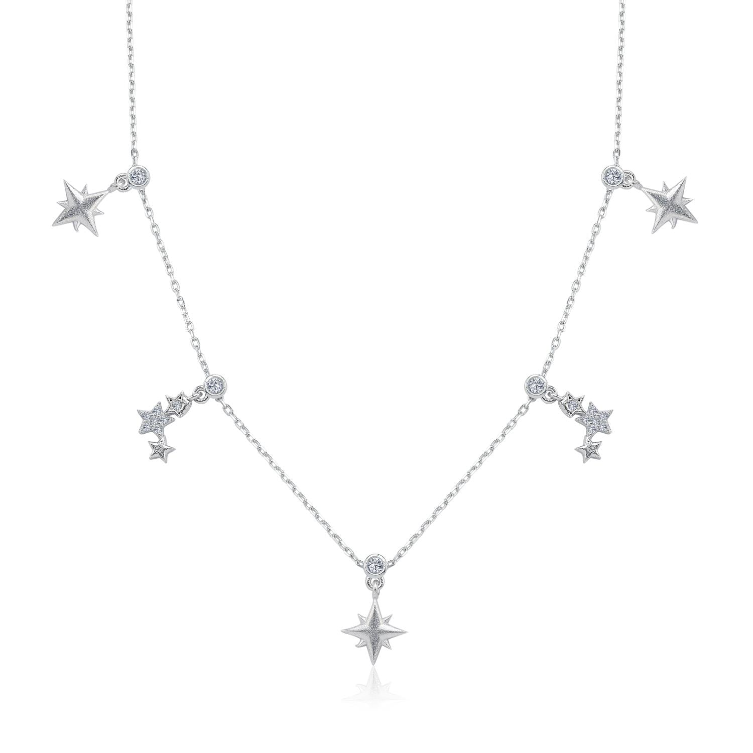 Infinite Stars Choker Silver Lucky Necklace