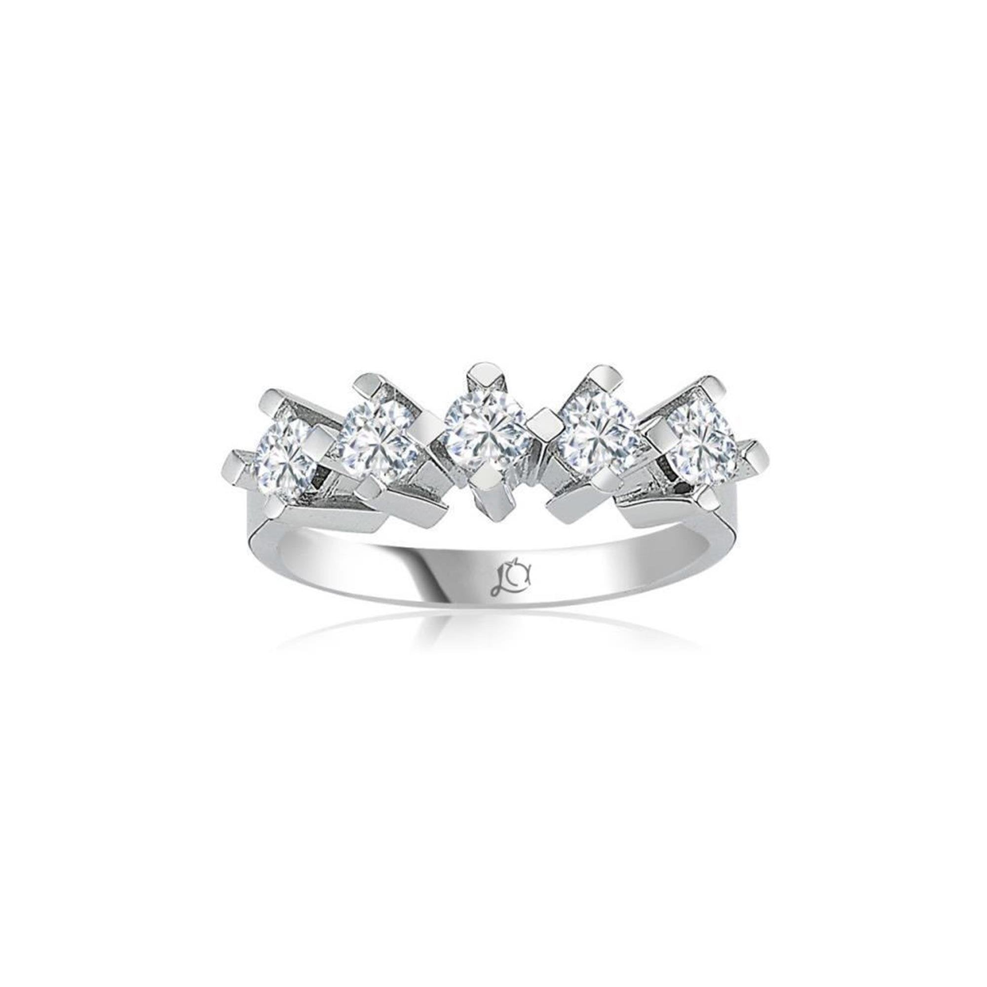 Swarovski Cross King Crown Five Stone Ring