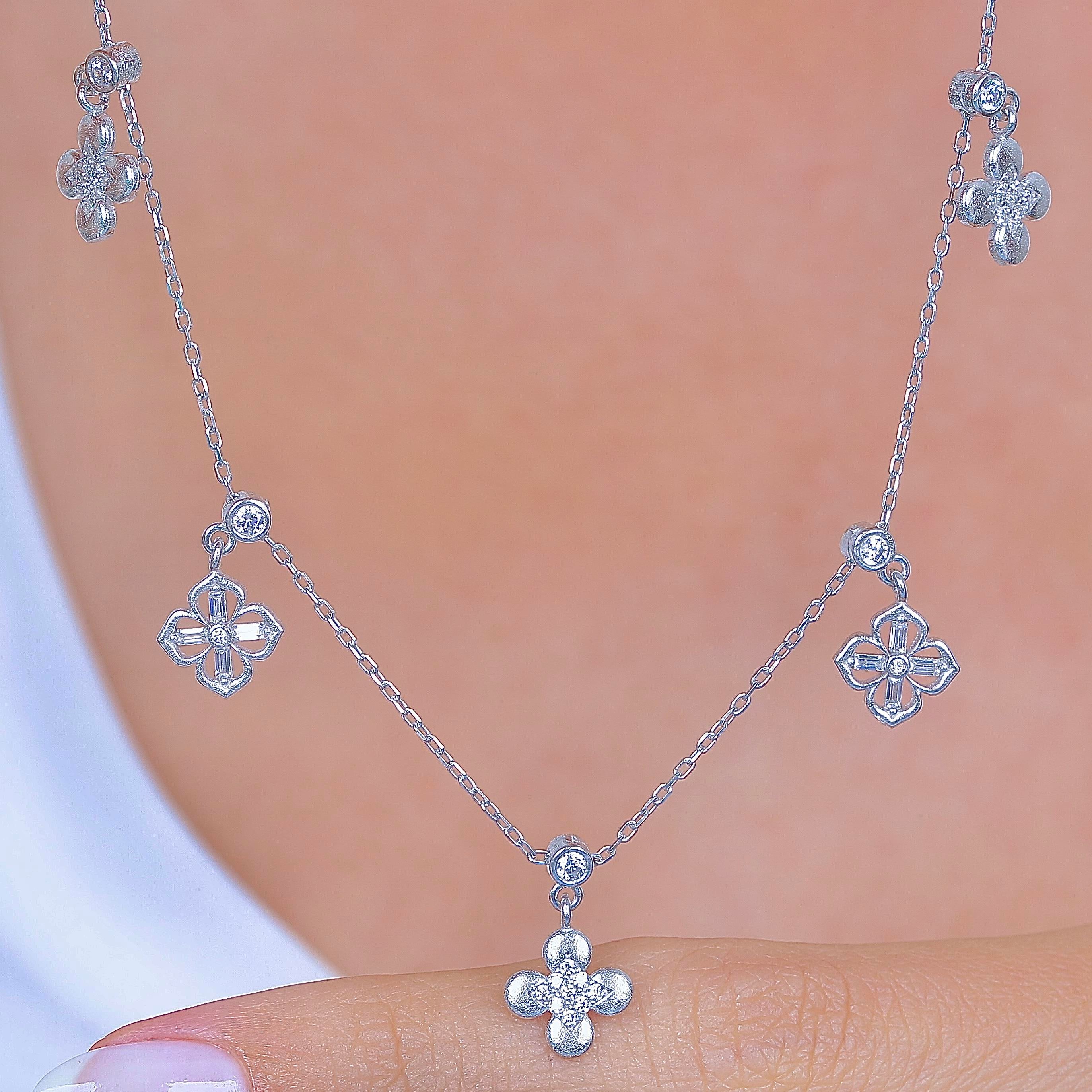 Lucky Clovers Silver Luck Choker Necklace