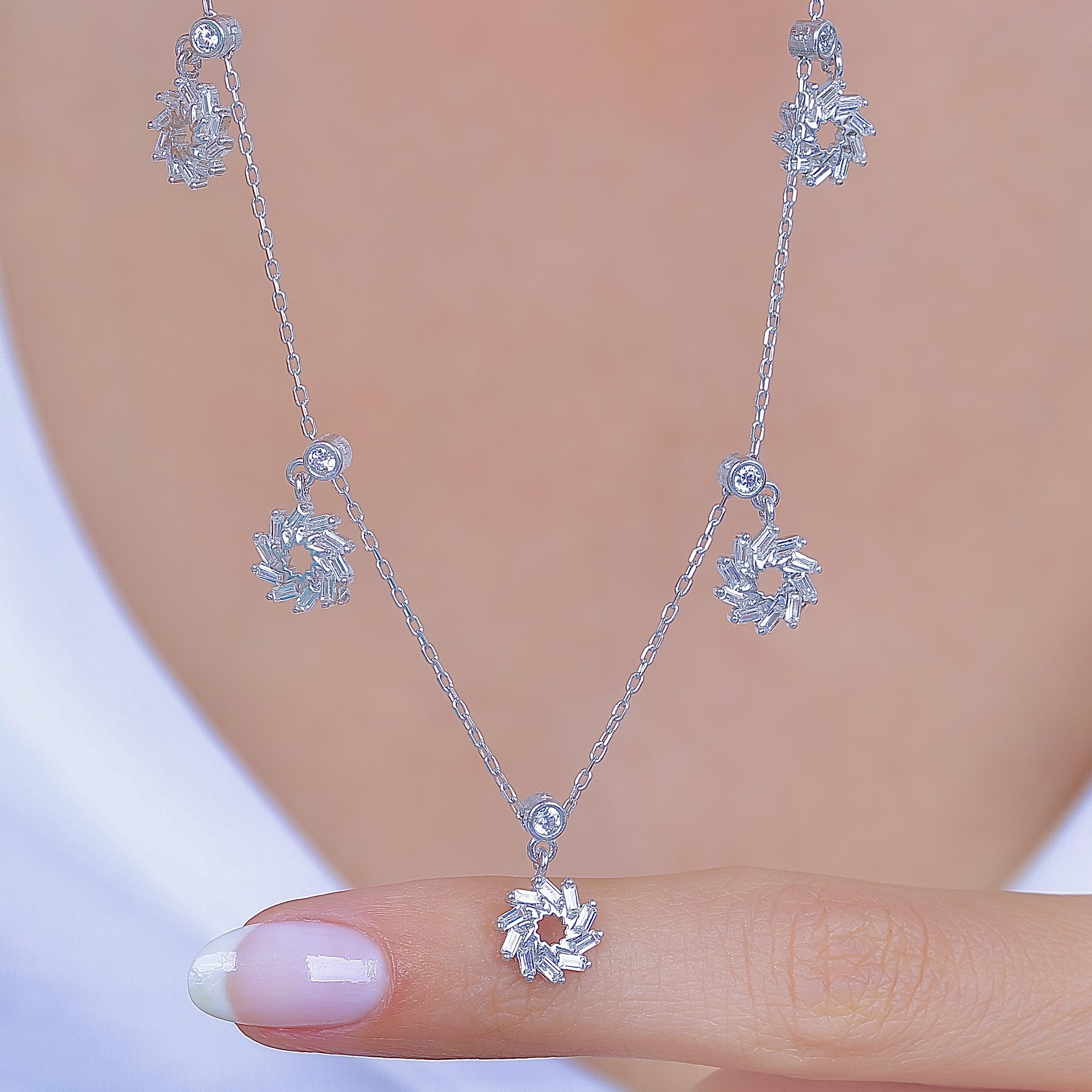 Summer Sun Luck Choker Silver Necklace