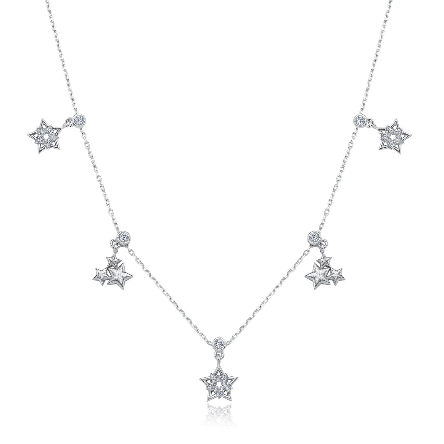 Star Ecstasy Luck Silver Choker Necklace
