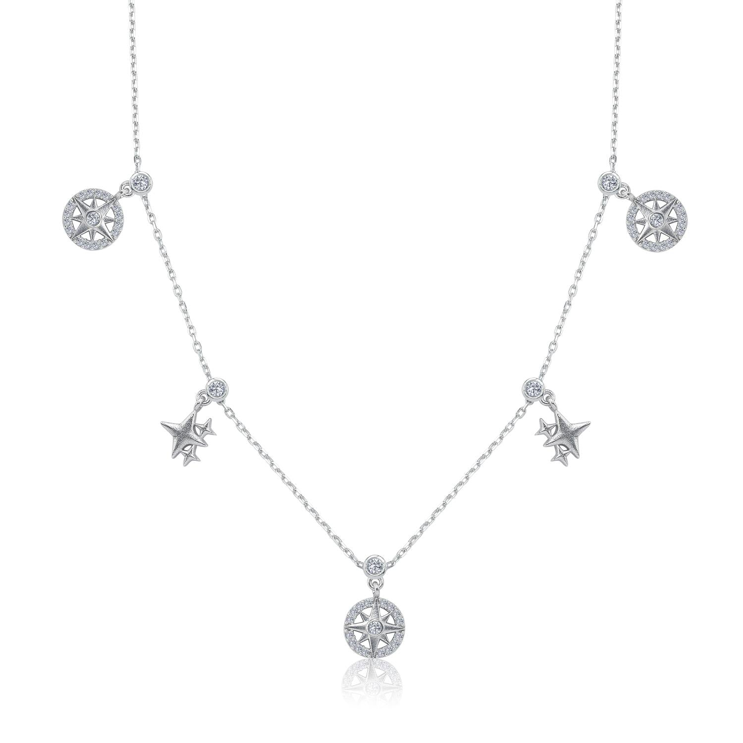 Star Adventure Lucky Silver Choker Necklace