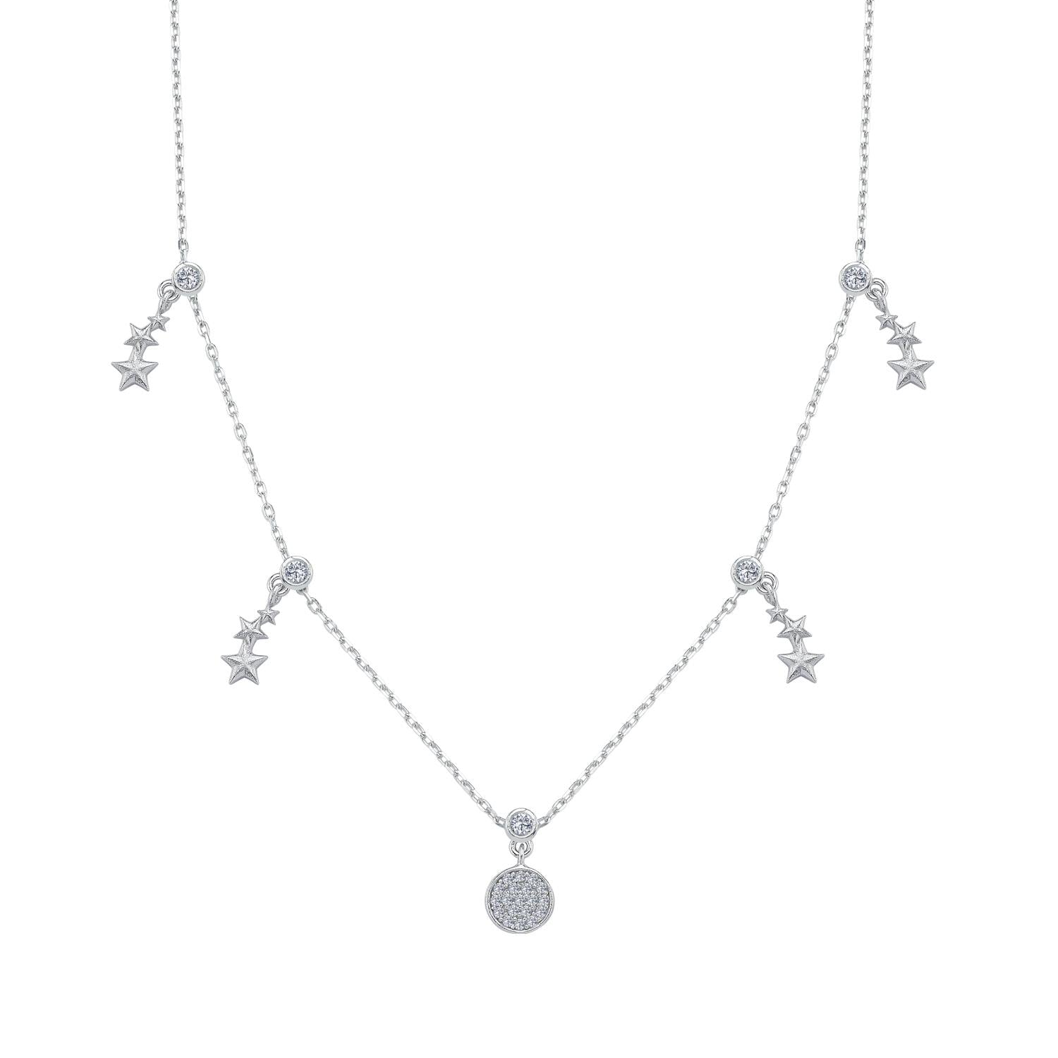 Harmony of the Stars Choker Silver Lucky Necklace